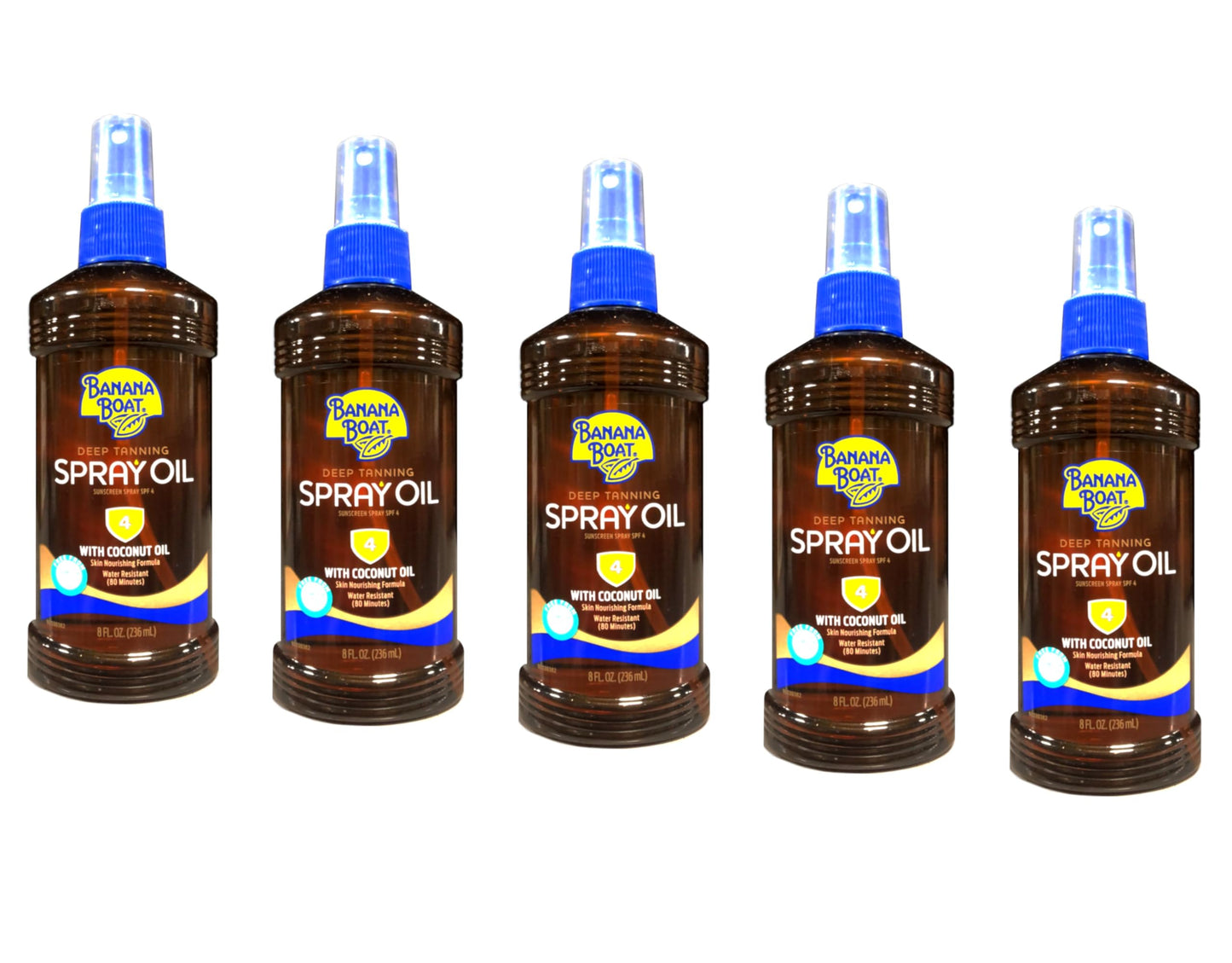 Banana Boat Deep Tanning Spray with Coconut Oil SPF 4, 8 Ounces each (Value Pack of 5) Beauty & Personal Care Banana Boat