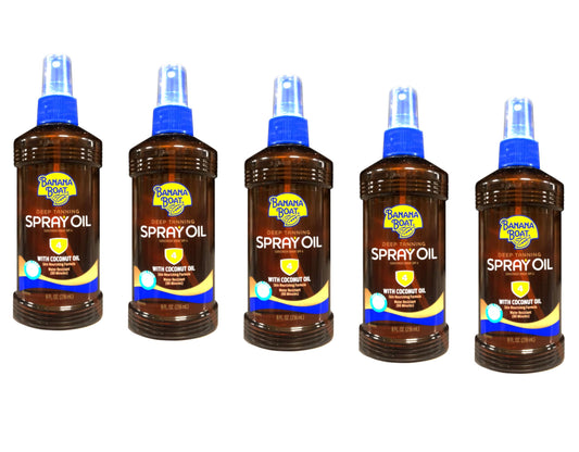 Banana Boat Deep Tanning Spray with Coconut Oil SPF 4, 8 Ounces each (Value Pack of 5) Beauty & Personal Care Banana Boat