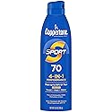Coppertone SPORT Continuous Sunscreen Spray Broad Spectrum SPF 70 (5.5 Ounce) (Packaging may vary) Beauty & Personal Care Coppertone
