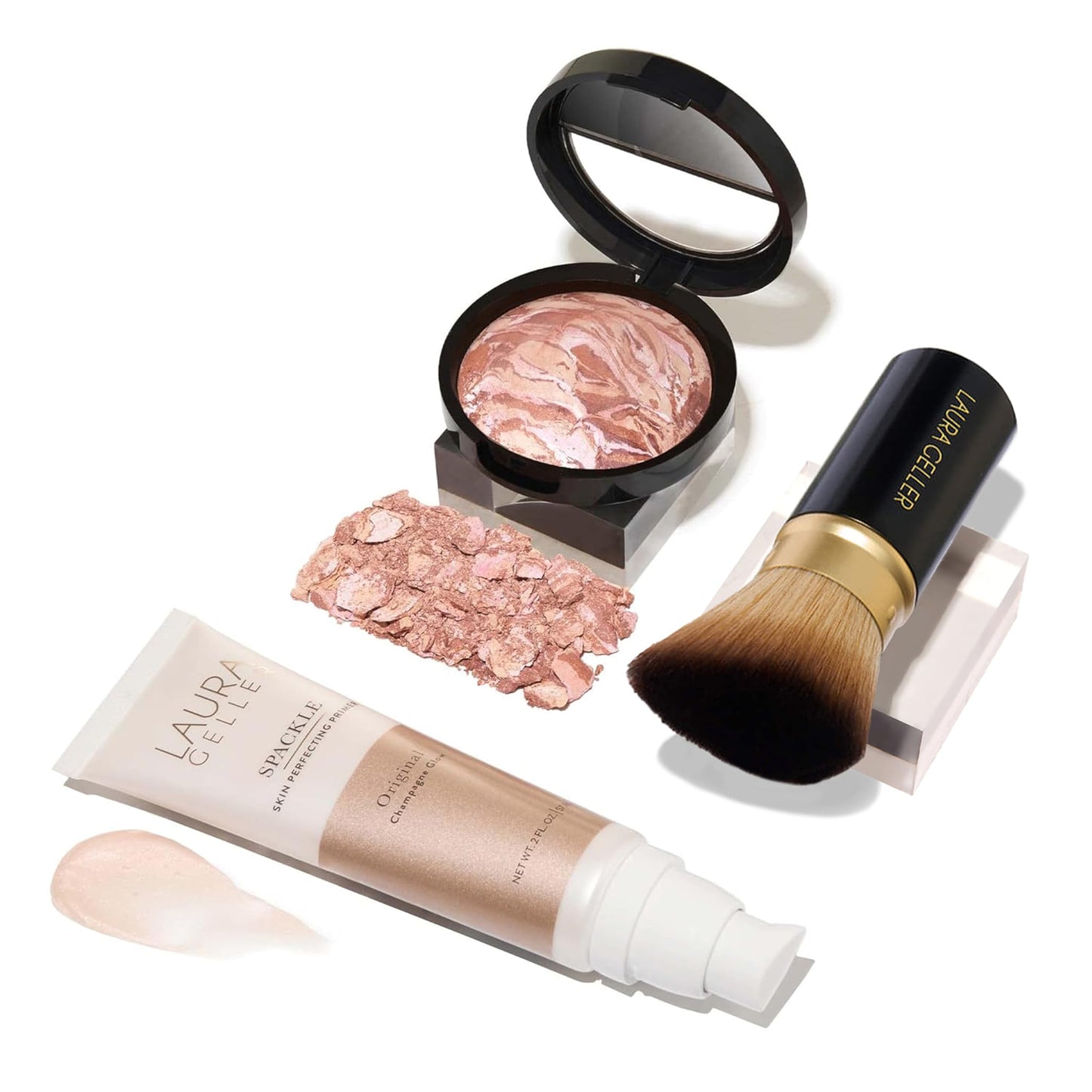 LAURA GELLER NEW YORK Ready-n-Radiant Kit (3 PC) - Baked Bronze-n-Brighten, Fair + Spackle Super-Size Skin Perfecting Primer, Champagne Glow + Beauty & Personal Care LAURA GELLER NEW YORK
