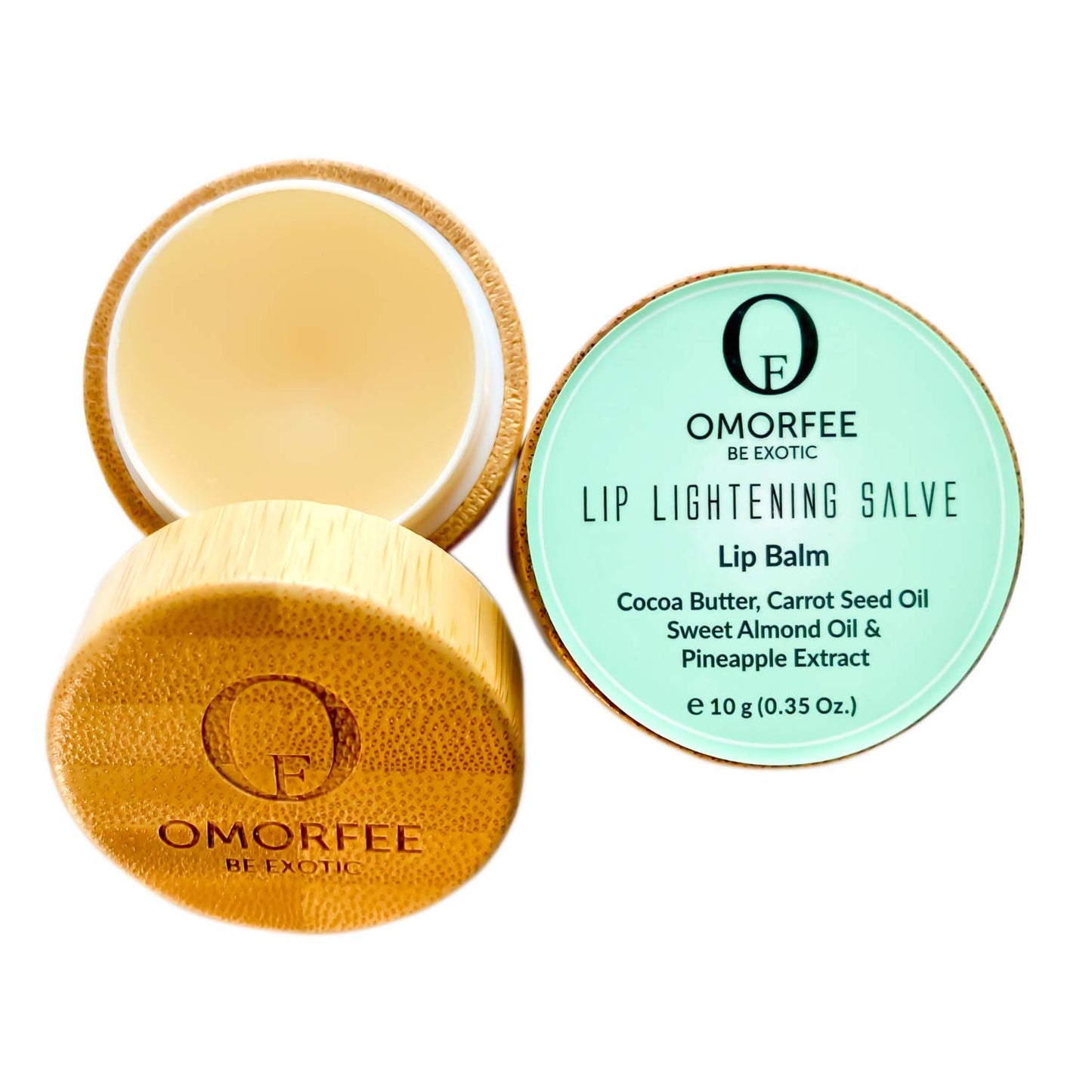 Lip Lightening Salve by Omorfee- Lip Balm for Dark Lips with SPF Protection - Natural Lip Repair & Deep Hydration - Cocoa Butter, Carrot Seed Oil Beauty and Personal Care OMORFEE BE EXOTIC OF