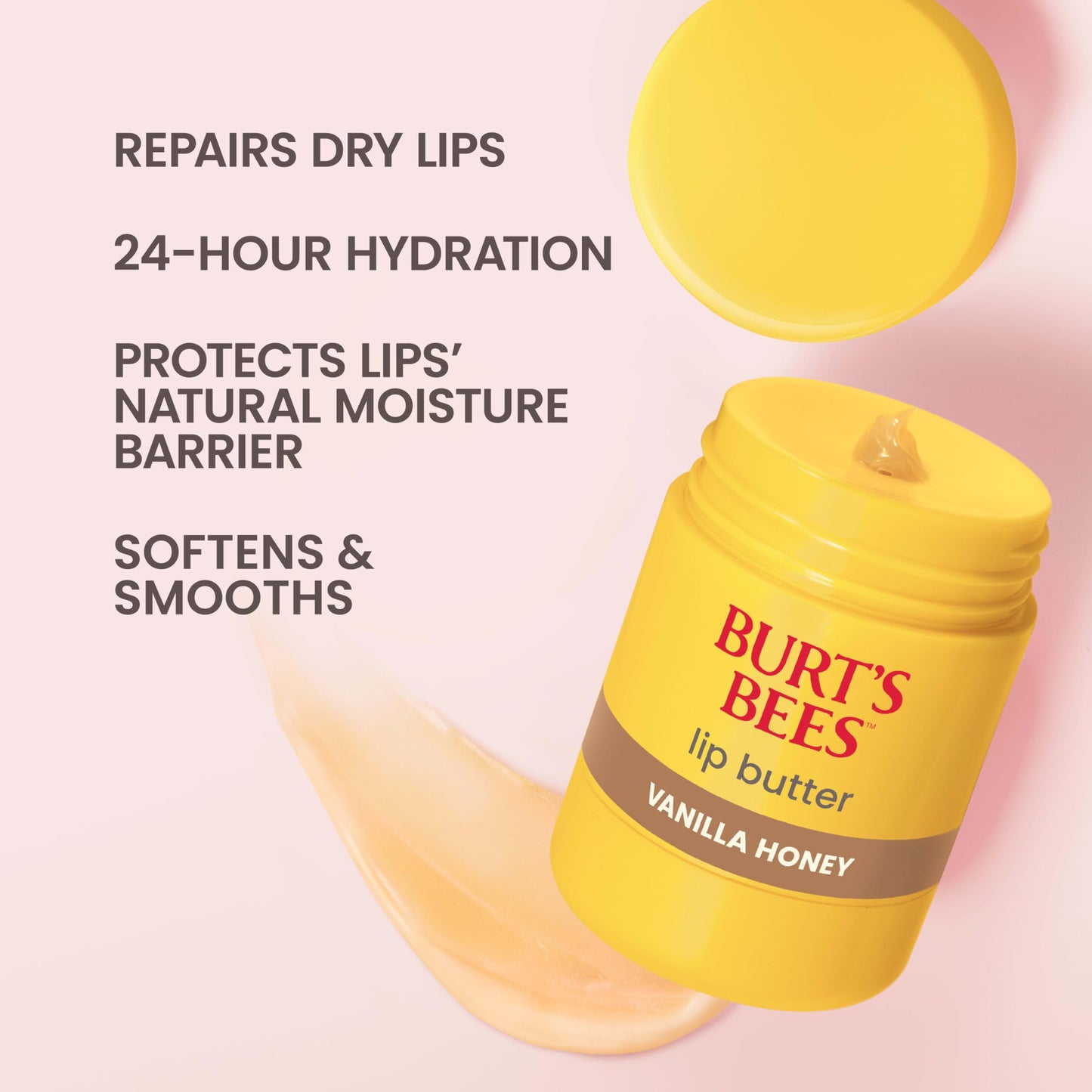 Burt's Bees Vanilla Honey Lip Butter, Repairs Dry Lips, 24 Hour Hydration, Locks in Moisture, Includes Shea and Mango Butters, Antioxidant Rich Beauty and Personal Care Burt's Bees