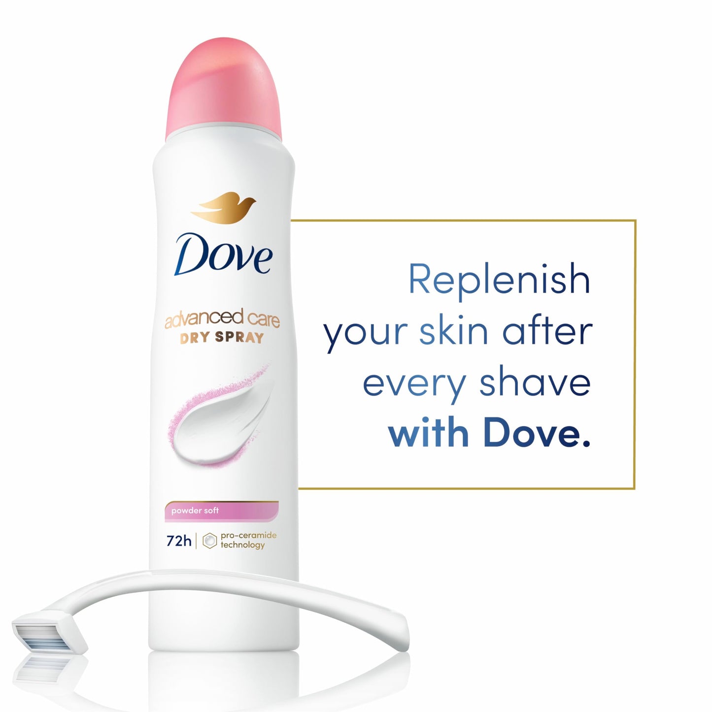 Dove Advanced Care Antiperspirant Deodorant Spray Powder Soft 3 Count to help skin barrier repair after shaving 72 hour antiperspirant deodorant Beauty and Personal Care Dove