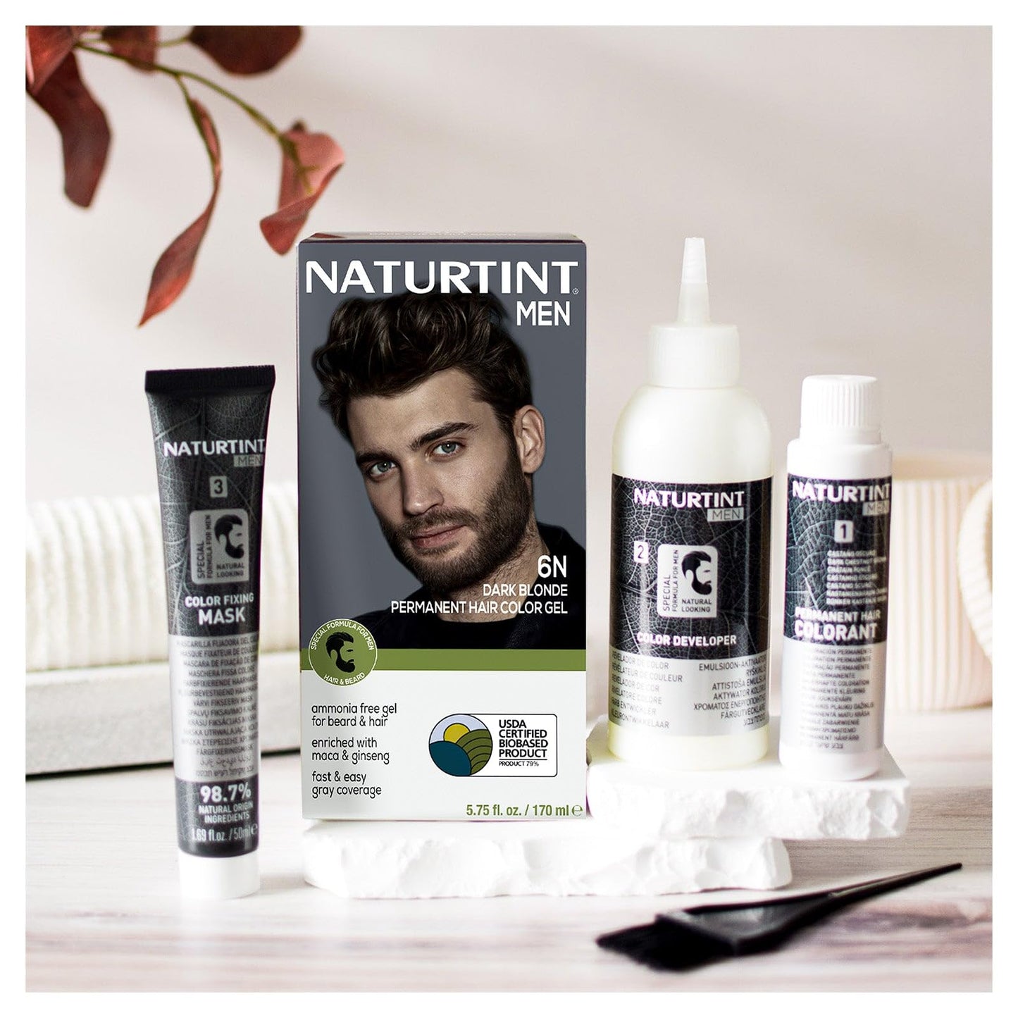 Naturtint Mens Permanent Hair Color for Hair Beard and Mustache (6N Dark Blonde) Beauty & Personal Care Naturtint