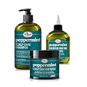 Difeel Peppermint Scalp Care 3-PC Hair Care Set - Includes Shampoo 12oz, Hair Mask 12oz, and Hair Oils 8oz Beauty & Personal Care Difeel