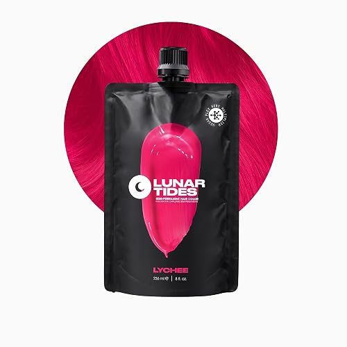 Lunar Tides Semi-Permanent Hair Color (43 colors) (Lychee, 8 fl. oz.) Beauty & Personal Care Lunar Tides