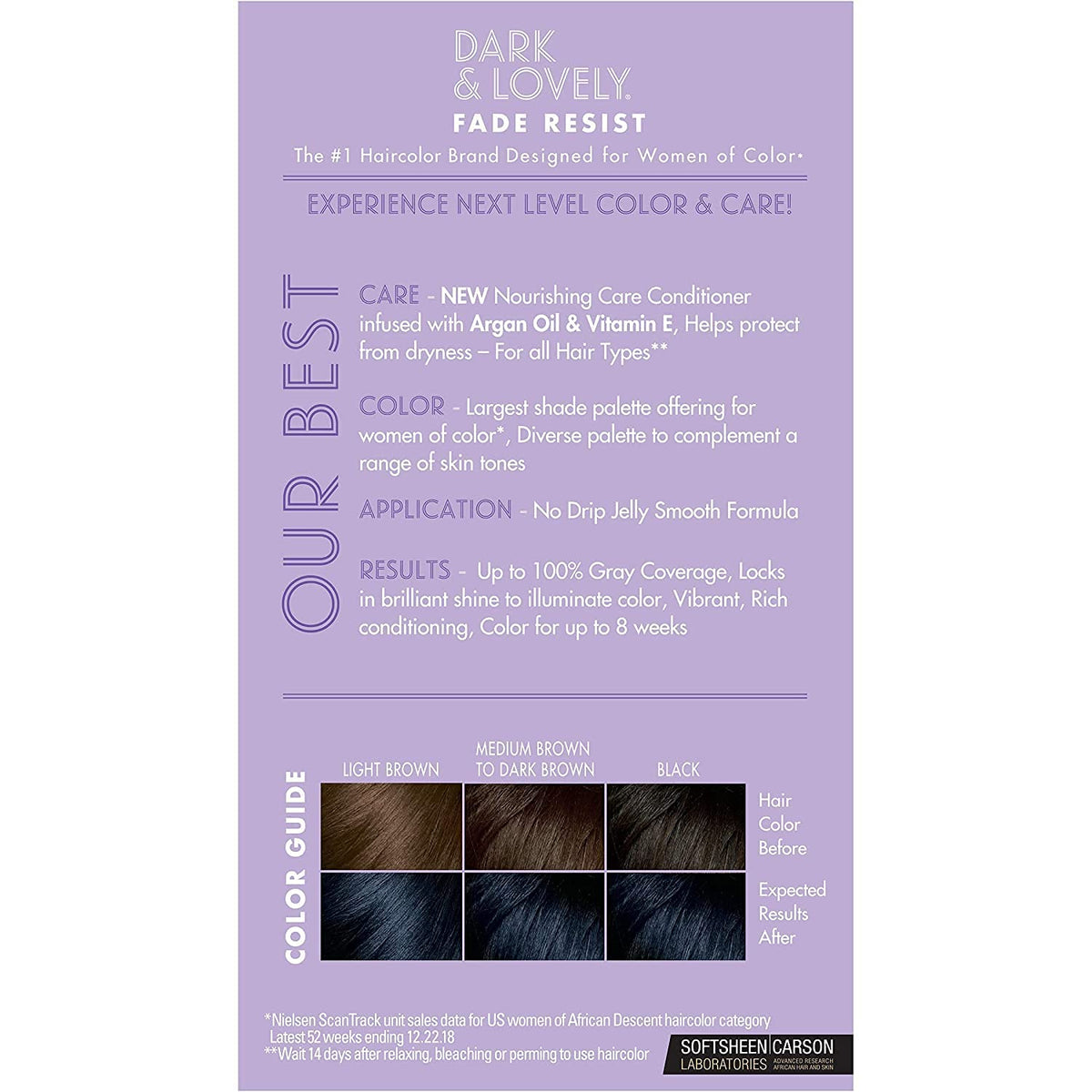 SoftSheen-Carson Dark and Lovely Fade Resist Rich Conditioning Hair Color, Permanent Hair Color, Up To 100 percent Gray Coverage, Brilliant Shine Beauty & Personal Care SoftSheen