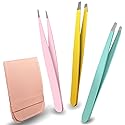 Winiw Tweezers Set - Professional Eyebrow Tweezer for Women Facial Hair - Great Precision Tweezers for Plucker, Splinter and Ingrown Hair Removal (3 Beauty & Personal Care Winiw