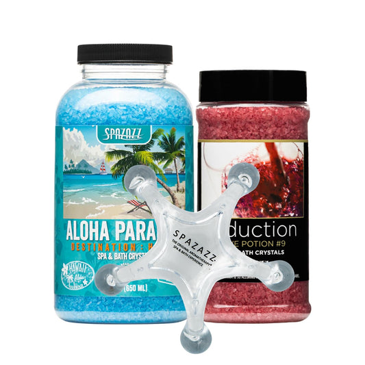 Spazazz Spa Aromatherapy Crystals for Hot Tub -Couples Gift for Love, Romance, Anniversaries -Love Potion #9 Seduction 17oz -Destinations Hawaii Aloha Beauty and Personal Care Spazazz