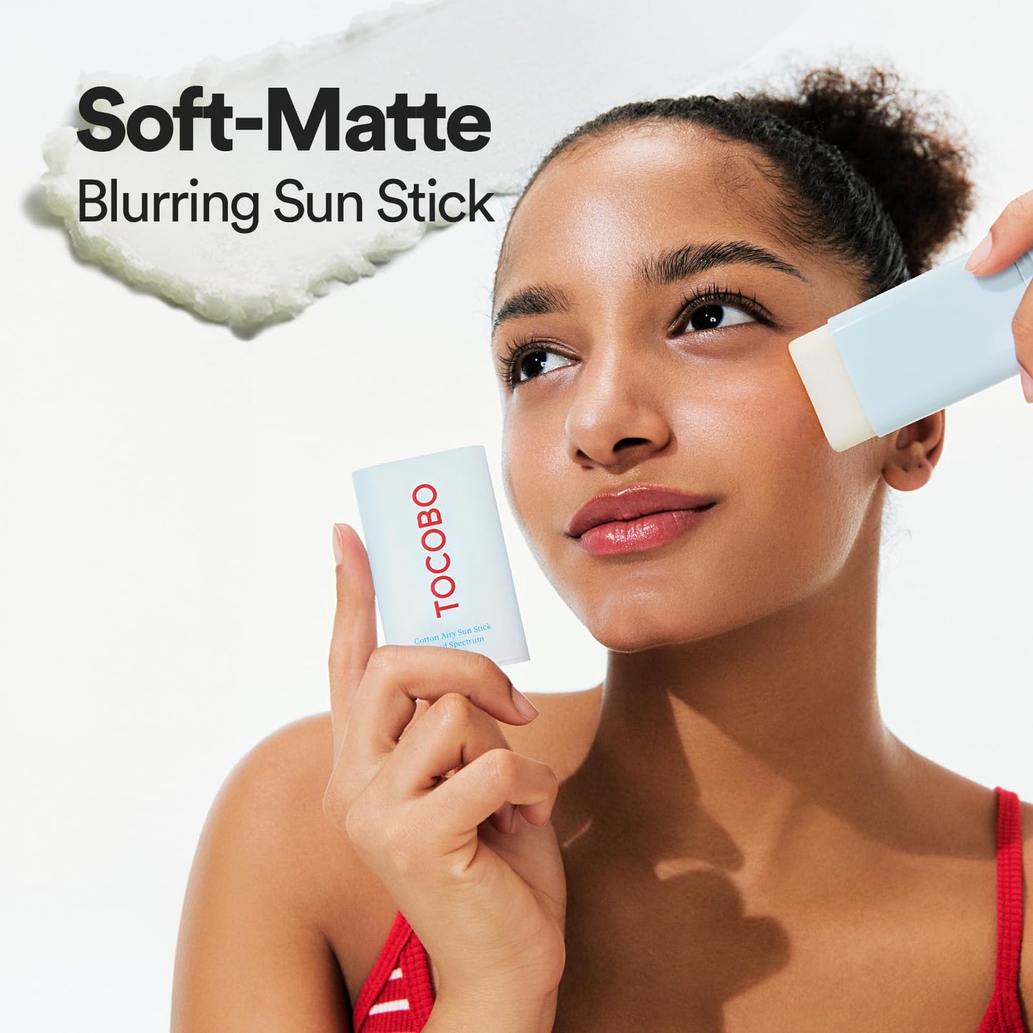 TOCOBO Cotton Airy Sun Stick SPF 50 Broad Spectrum Korean Matte Sunscreen Stick for Face - Travel Size Sebum Control Sunblock -Vegan, Lightweight Beauty and Personal Care TOCOBO