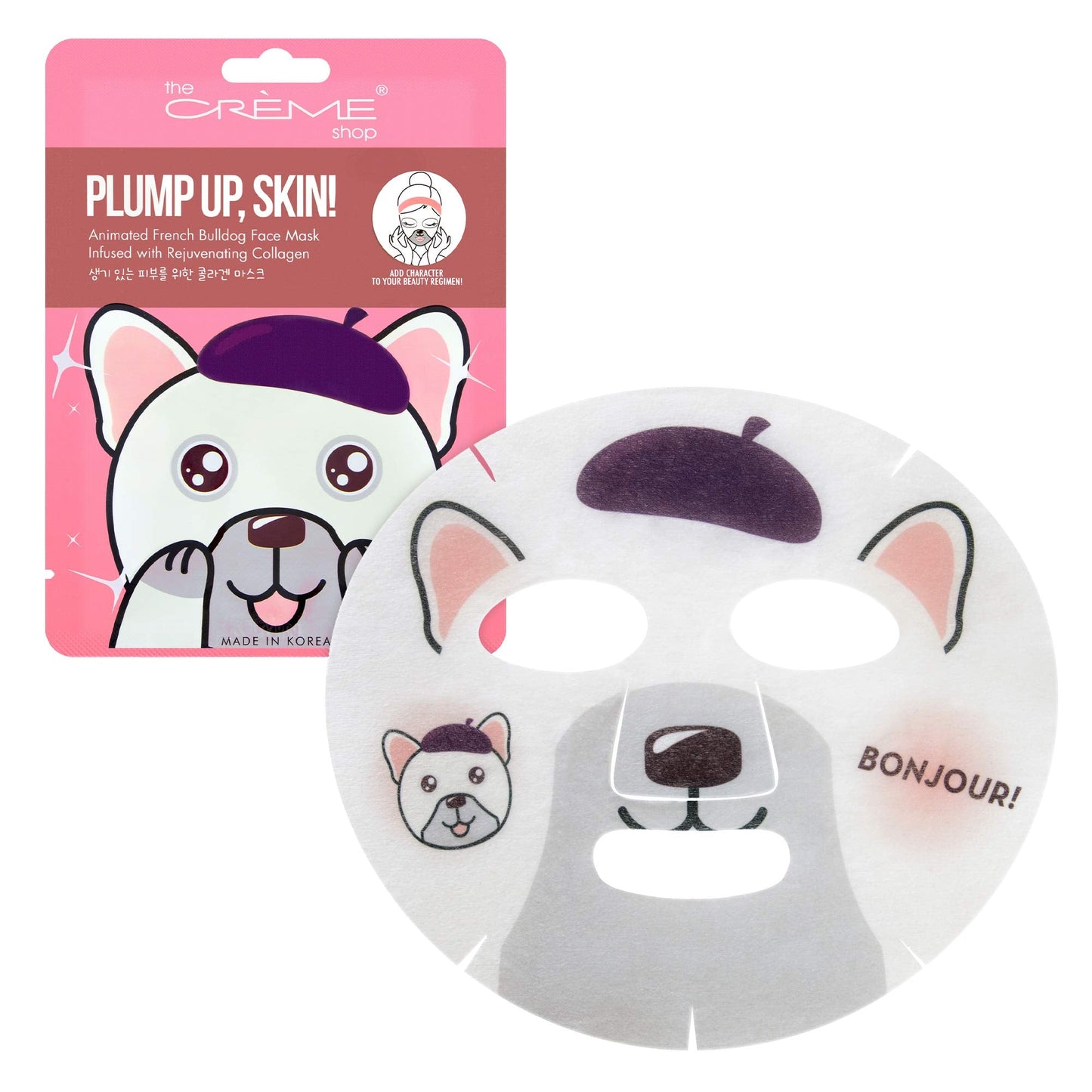 The Crème Shop Plump Up, Skin! Animated Face Mask - Korean Collagen Face Mask to Improve Fine Lines and Wrinkles for a Firm, Vibrant Complexion Beauty & Personal Care The Crème Shop