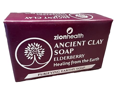 Zion Health Clay Soap Elderberry 6 oz Bar Beauty & Personal Care Zion Health