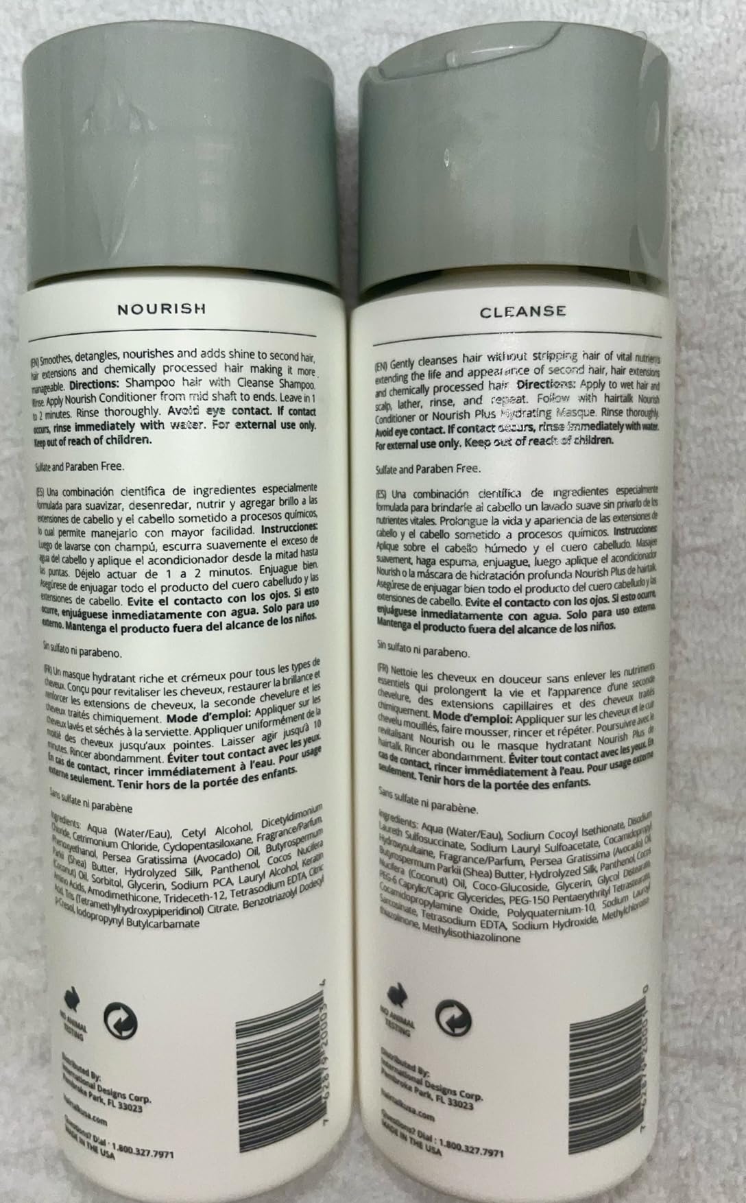 Hairtalk Cleanse Shampoo + Nourish Conditioner DUO - 8oz. each - NO sulfate and Paraben Beauty & Personal Care hairtalk