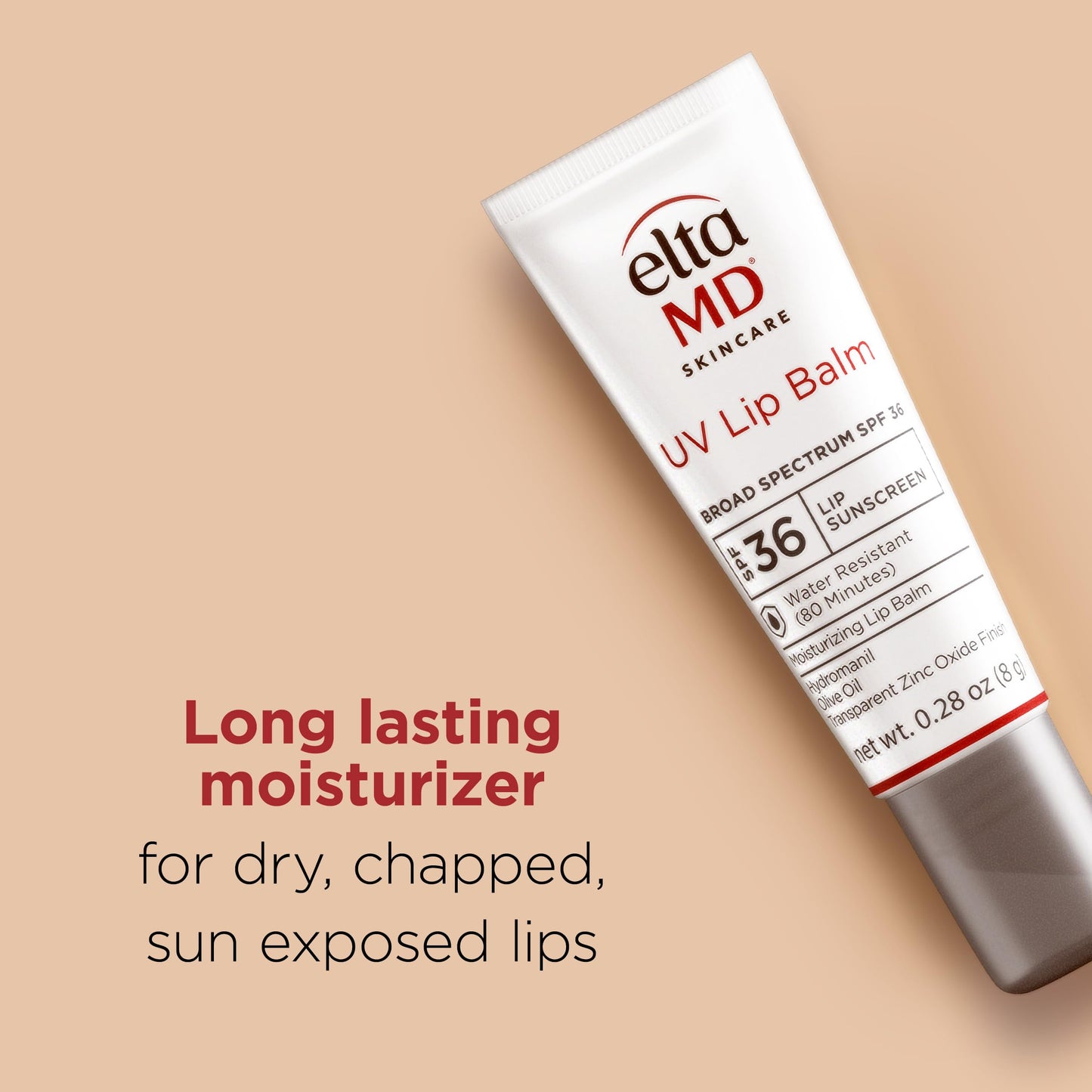 EltaMD UV Lip Balm SPF Sunscreen, Sunscreen Lip Balm with SPF 30+, Protects Dry Cracked Lips, Transparent Zinc Oxide, 0.28 Tube Beauty & Personal Care EltaMD