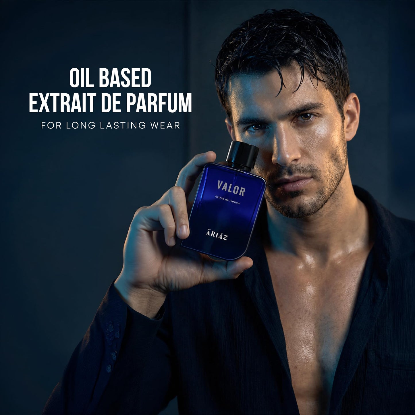 ARIAZ VALOR Men's Extrait de Parfum - Oil Based, Clean & Phthalate Free Formulation - Long Lasting Woody Spicy Fragrance with Bergamot, Cardamom Beauty & Personal Care ARIAZ