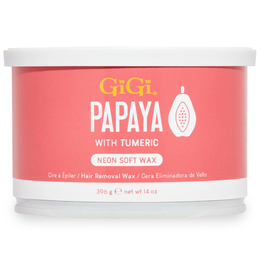 Gigi Neon Soft Wax, Papaya - Hair Removal Wax for Sensitive Skin & Body, Salon & At-Home Waxing for Women, 14 Oz Beauty and Personal Care GIGI
