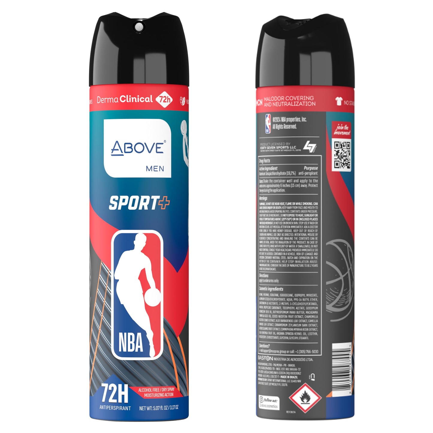 Above NBA - Houston Rockets Deodorant Gift Set - A Giftable Set for Rockets Fans - Antiperspirant Spray, 4 Signature Scents, 72h Protection, Dry Beauty and Personal Care NBA