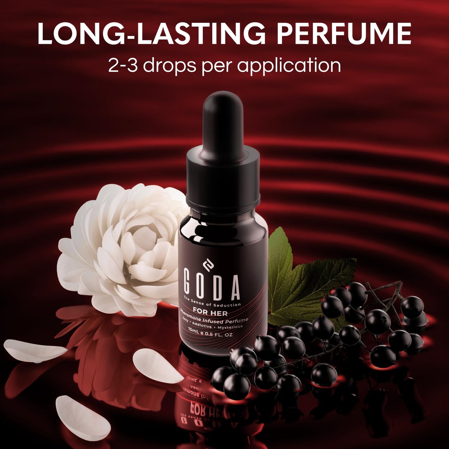 GODA Pheromones Perfume for Women - The Original - Long-Lasting Women's Fragrances with Jasmine and Rose, Vegan & Cruelty-Free - 15ml/0.50 fl. oz Beauty & Personal Care GODA