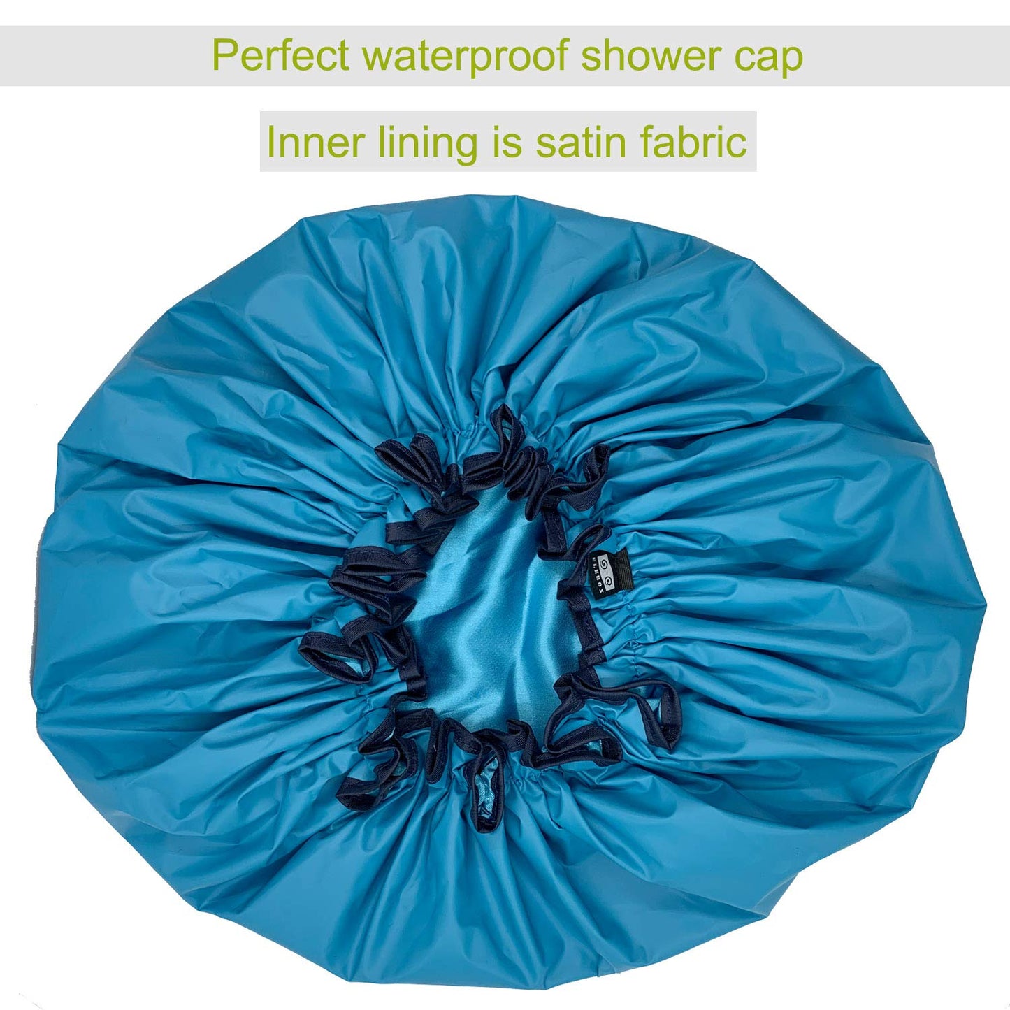 ELEBOX Premium Collection Super Jumbo Shower Cap for Braids Double-Layer Satin Waterproof Reusable Bonnet Sleep Cap Beauty and Personal Care ELEBOX