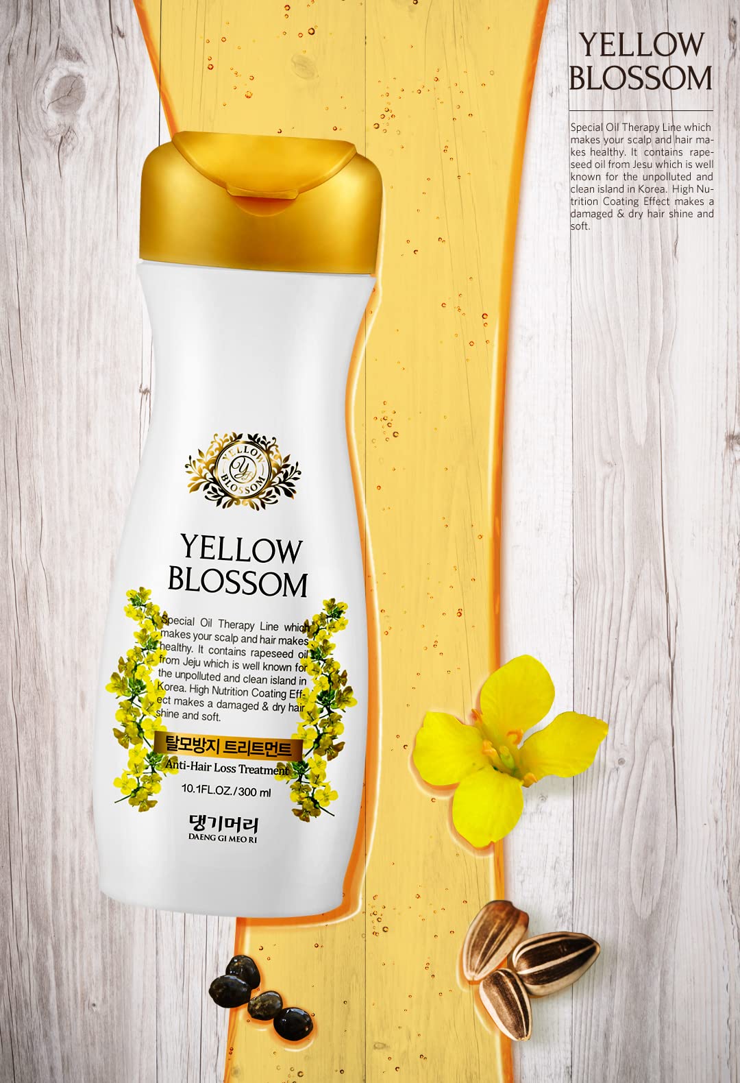 Daeng Gi Meo Ri Yellow Blossom Care Shampoo, Treatment, Mask 3 Pieces Set - Reducing Hair Loss, Hair Shine, Scalp Nourishing and Moisturizing Beauty & Personal Care Daeng Gi Meo Ri