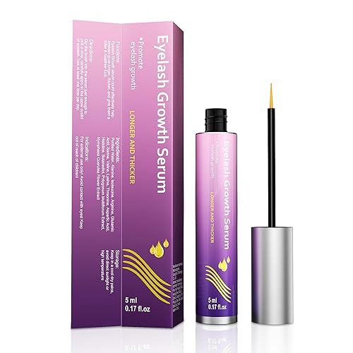 Lash Serum Natural & Vegan Eyelash Growth Serum for Longer, Thicker, Fuller Lashes Nourishing & Conditioning Formula Safe for Sensitive Eyes - 5ml Beauty & Personal Care Vxzit