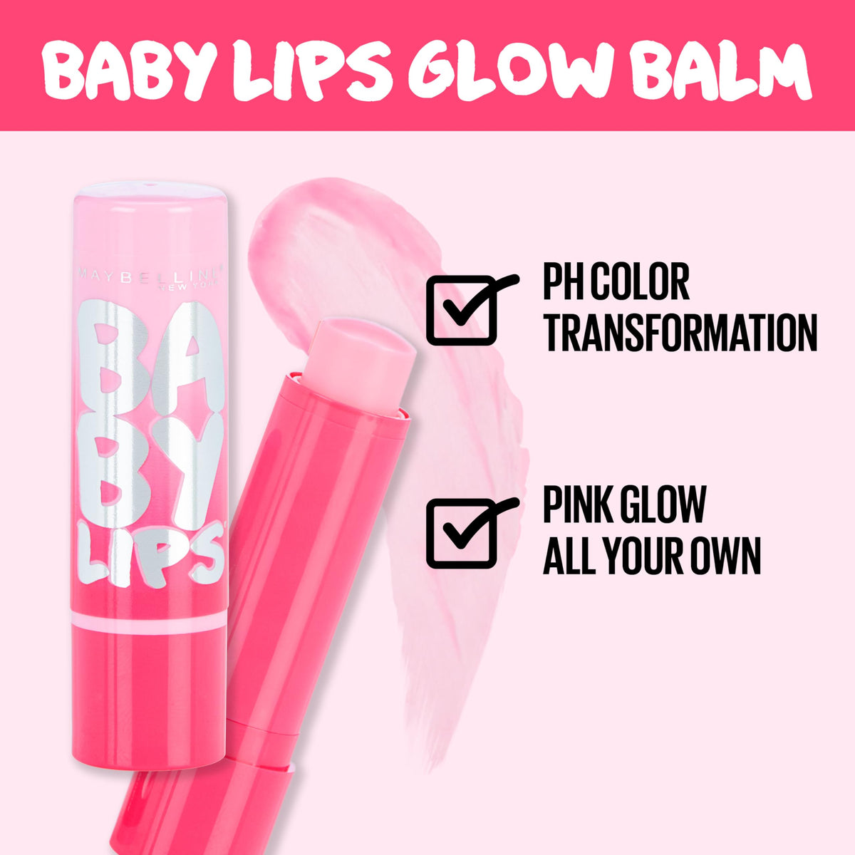 Maybelline New York Baby Lips Glow Lip Balm, My Pink, 0.13 oz. Beauty & Personal Care MAYBELLINE