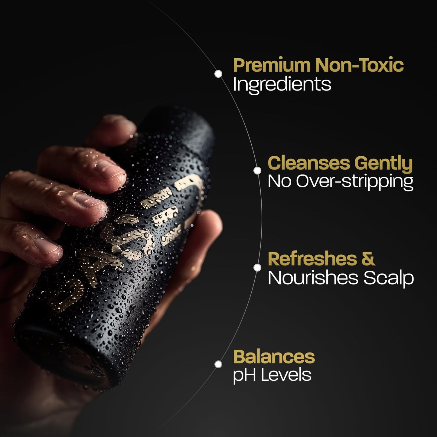 BASED Shampoo, Conditioner & Leave-In Conditioner Deluxe Bundle with Peppermint, Coconut & Avocado Oil, Deluxe Hair Bundle for Men, Two 12 fl oz & One Beauty & Personal Care BASED BODYWORKS