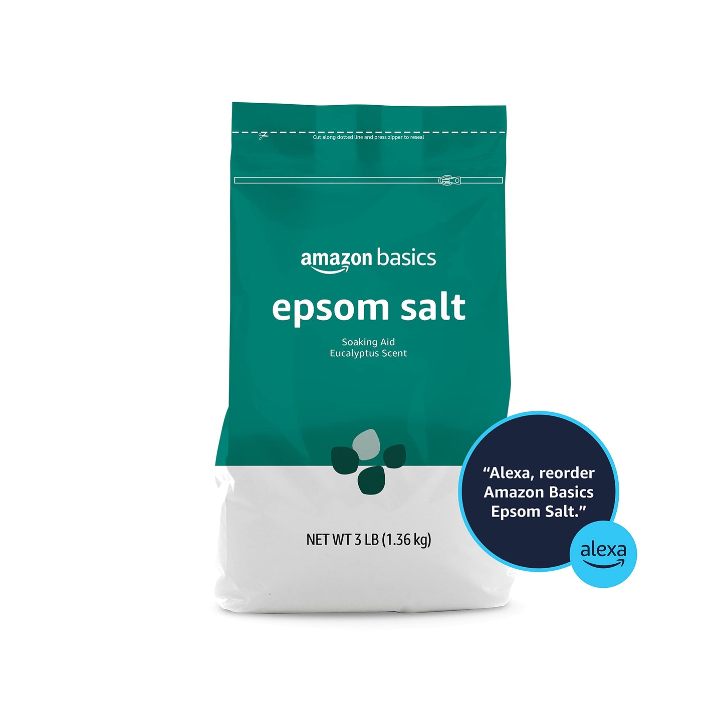Amazon Basics Epsom Salt Soaking Aid, Eucalyptus Scented, 3 Pound (Pack of 2) Beauty and Personal Care Amazon Basics