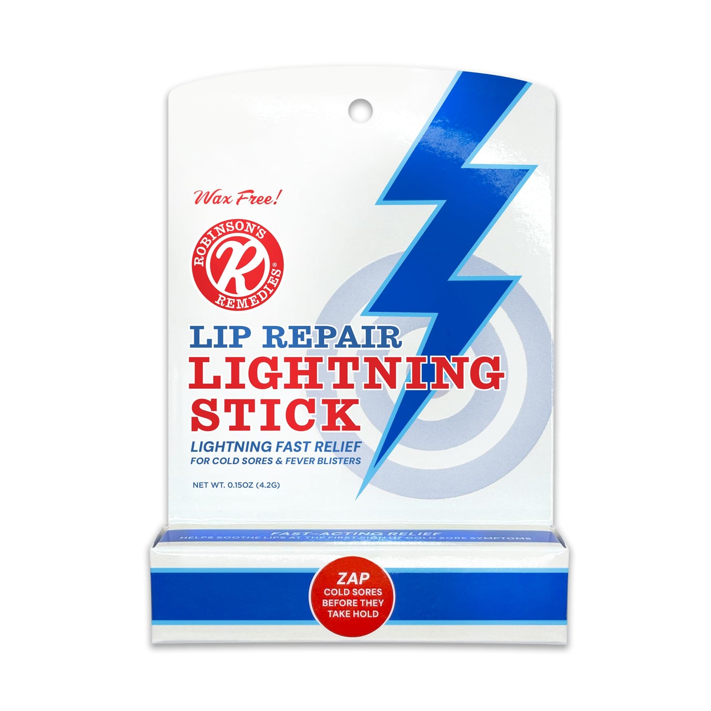 Robinson's Remedies tm Lip Repair Lightning Stick - Created by a Lifelong Cold Sore Sufferer - Wax-Free Lip Balm for Dry, Irritated Lips - Supports Beauty and Personal Care Robinson's Remedies
