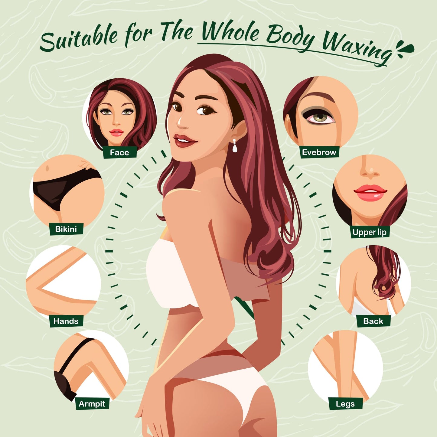 Wax Beads, Ajoura 1lb Hard Wax Beans for Sensitive Skin Hair Removal for Full Body, Bikini, Face, Eyebrow, Back, Chest, Legs, Armpit, Upper Lip, Home Beauty and Personal Care Ajoura
