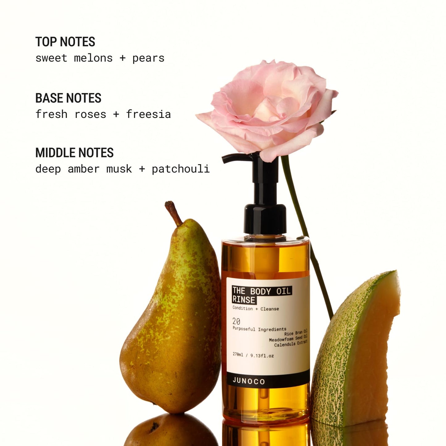 JUNO & Co. Body Oil Rinse Shower Cleanser, Hydrating Wash with Rice Bran, Meadowfoam Seed & Calendula, Softening & Balancing for Dry or Sensitive Beauty & Personal Care JUNO & Co.