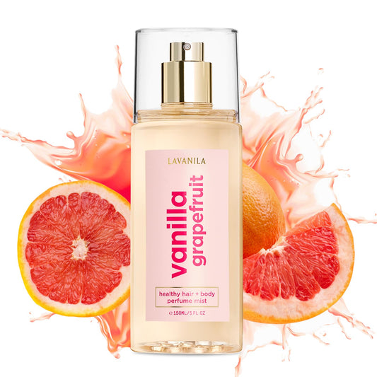 Lavanila Vanilla Grapefruit Healthy Hair + Body Perfume Mist, 5 Fl Oz - Bright & Uplifting Fragrance Spray Formulated with Jojoba Oil, Madagascar Beauty & Personal Care Lavanila