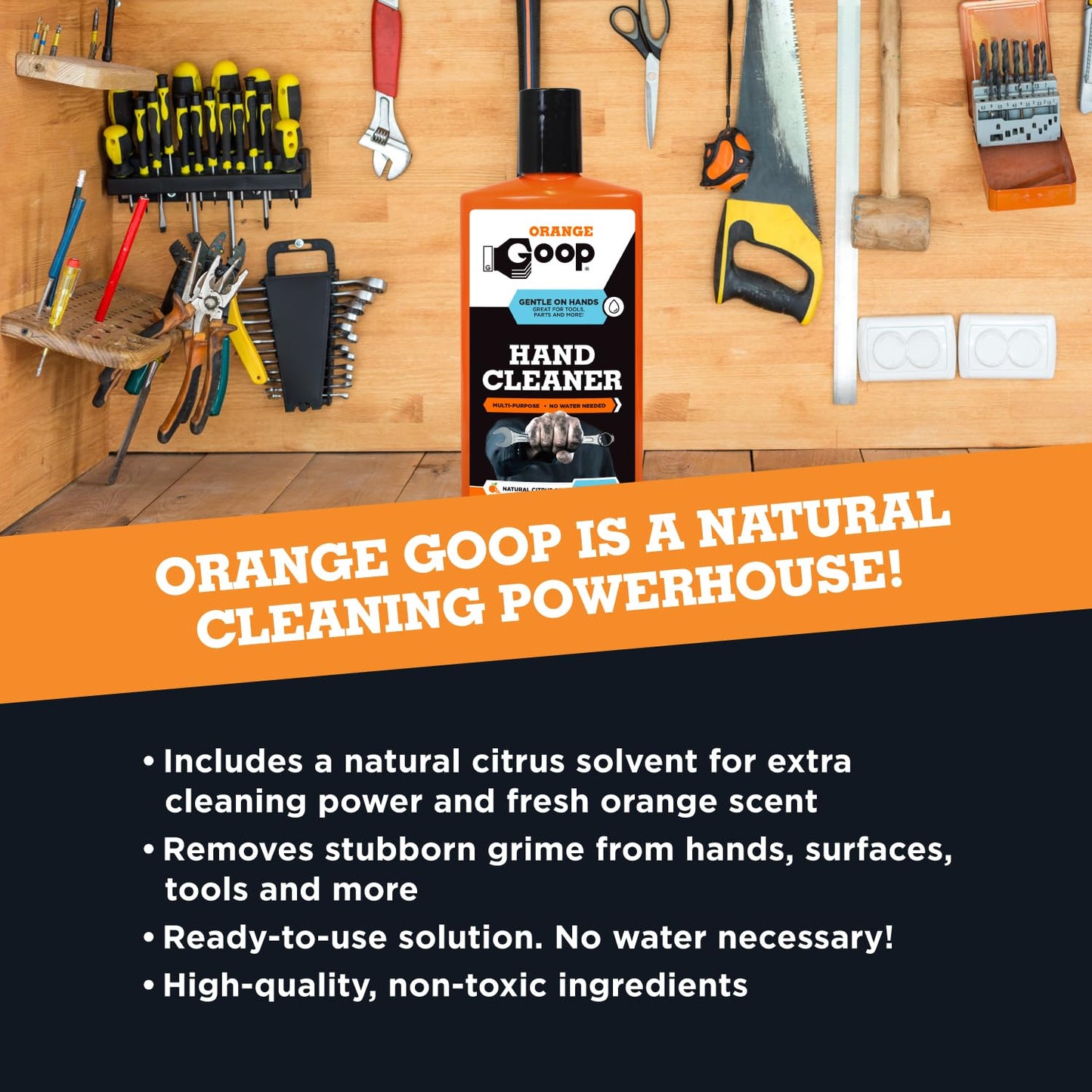 GOOP Orange Liquid Multi-Purpose Waterless Hand Cleaner - 16 oz Flip-Top Bottle Beauty & Personal Care GOOP