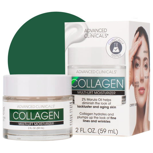 Advanced Clinicals Collagen Cream Gel-Like Facial Lotion | Collagen Peptide + Hyaluronic Acid Moisturizer For Face Helps Hydrate Dry Skin & Improve Beauty & Personal Care Advanced Clinicals