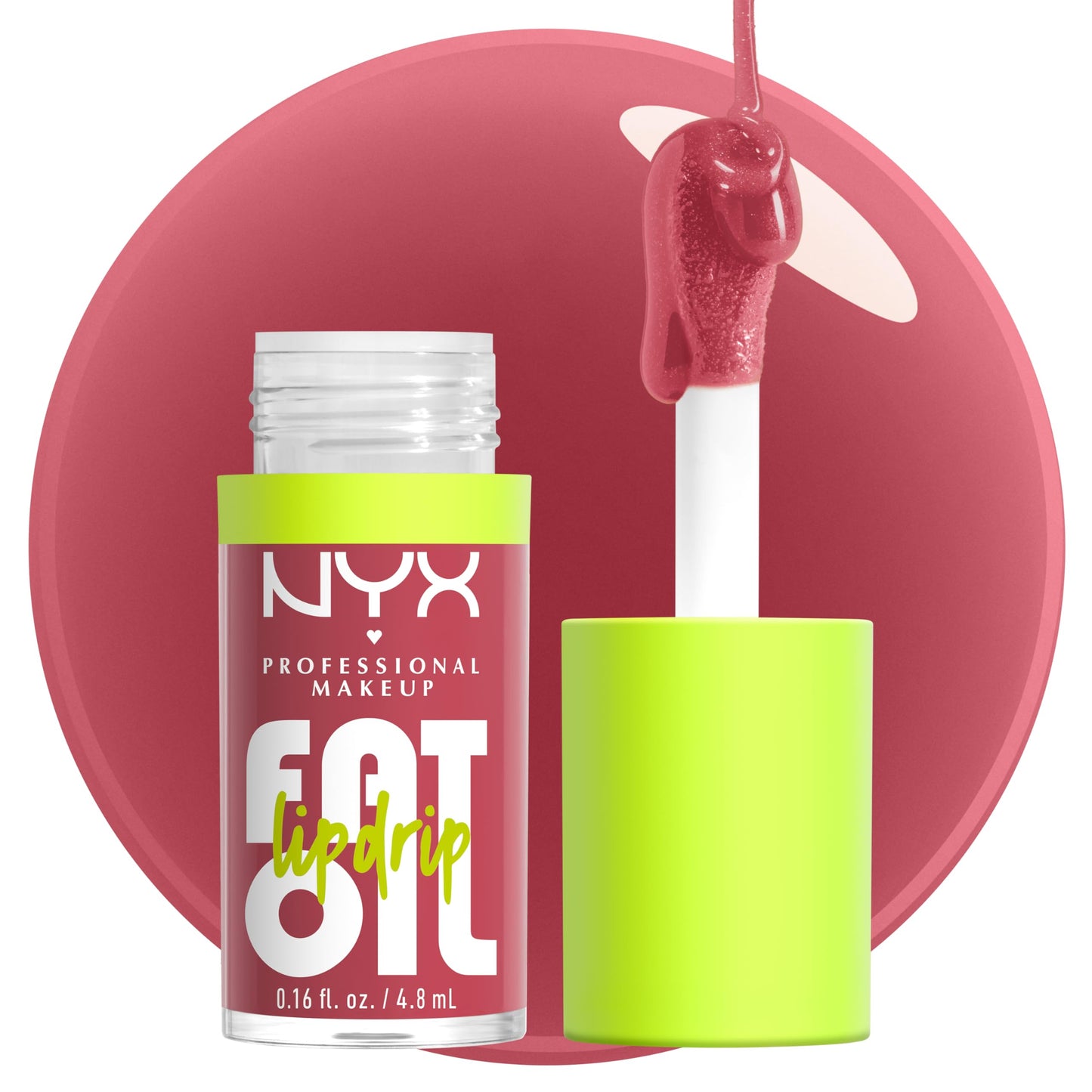 NYX PROFESSIONAL MAKEUP Fat Oil Lip Drip, Moisturizing, Shiny and Vegan Tinted Lip Gloss - Chillin Like a Villain (Pale Dusty Rose) Beauty & Personal Care NYX PROFESSIONAL MAKEUP