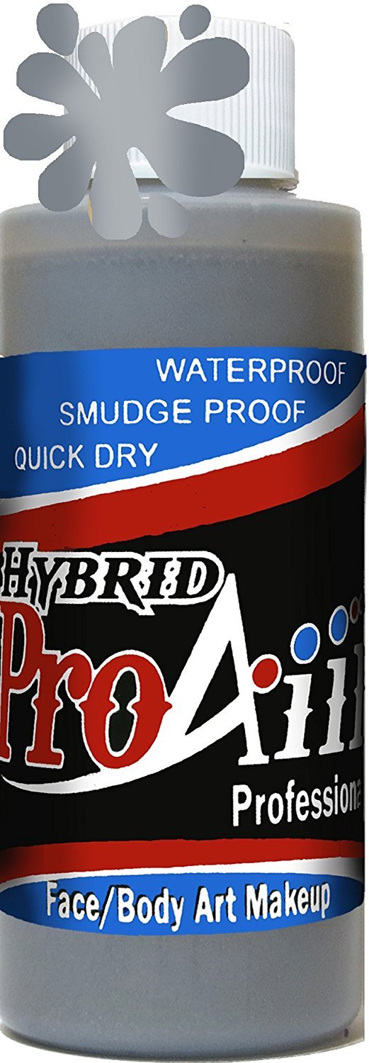 ProAiir Face and Body Painting Makeup - 4oz (120ml) Silver Beauty & Personal Care ShowOffs Body Art
