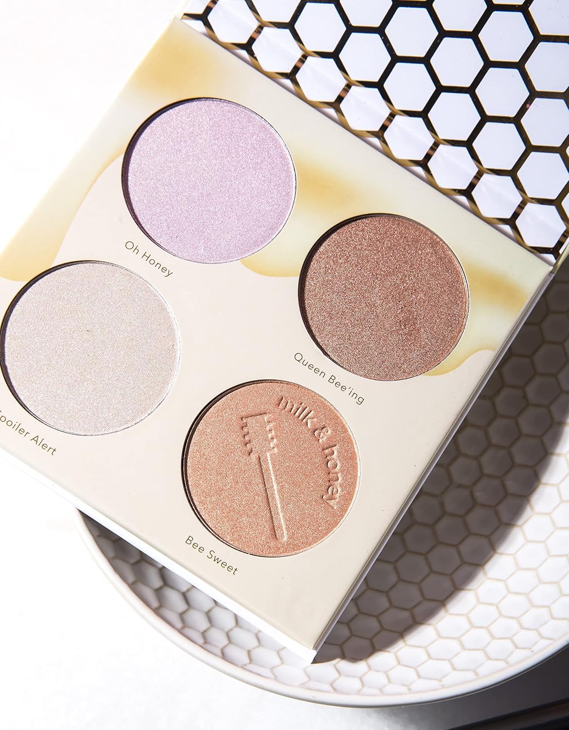 Beauty Bakerie Highlighter Makeup Palette for Women, Blendable Highly Pigment Contour Palette for Natural Glow, Powder Makeup for Face & Cheek, 4 Beauty & Personal Care Beauty Bakerie