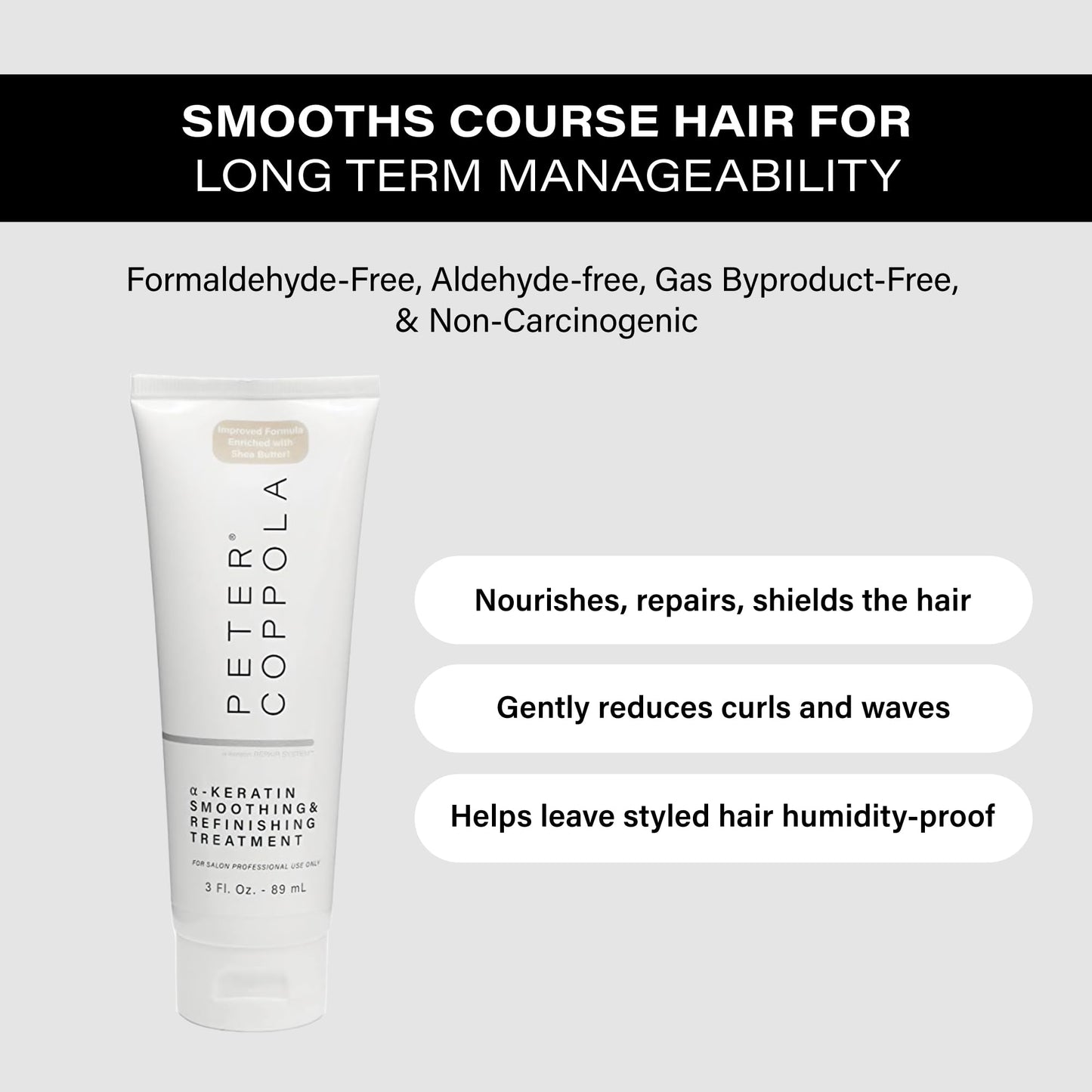 PETER COPPOLA a-Keratin Smoothing And Refinishing Treatment - Semi-Permanent Keratin Hair Treatment Smoothes, Nourishes, And Repairs the Hair Beauty & Personal Care PETER COPPOLA