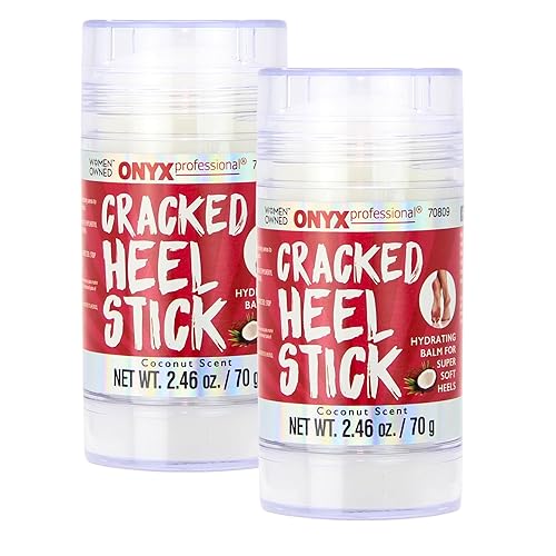 Onyx Professional Cracked Heel Repair Balm Stick for Dry Cracked Feet Treatment, Coconut Scent, 2 pack - Moisturizing Foot Balm, Rolls On, No Mess Beauty & Personal Care Onyx Professional