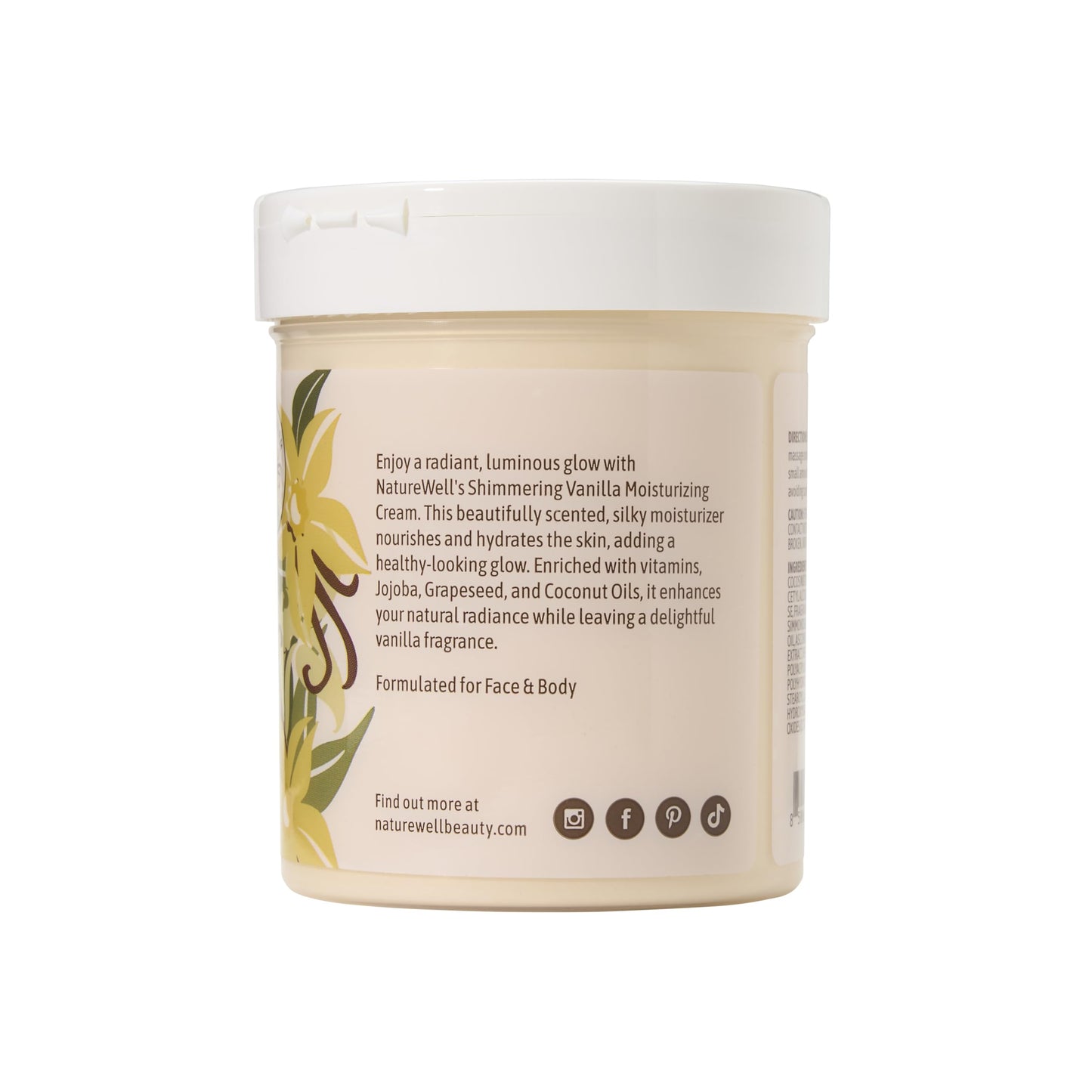 NATURE WELL Shimmering Vanilla Hydrate & Glow Moisturizing Cream For Face & Body, Intensely Nourishing & Softening, Delivers A Sparkling Radiance Beauty & Personal Care NATURE WELL