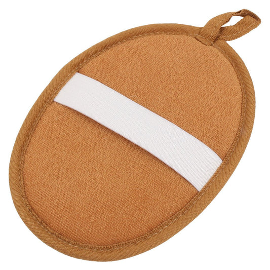 Ruilogod Cotton Linen Home Oval Body Cleaning Washing Scrubber Shower Sponge Pad Pouf (id: ed0 05c 6e8 935 572 Beauty and Personal Care Ruilogod