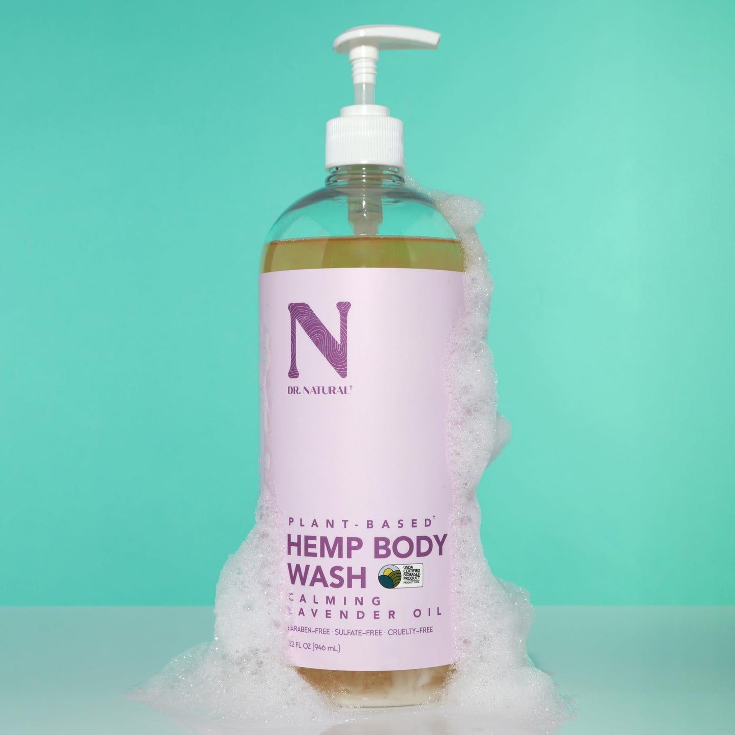 Dr. Natural Hemp Body Wash - Natural for Sensitive Skin - Moisturizing - Anti-Aging and Acne Reduction - Calming Lavender - 32 oz Beauty & Personal Care Dr. Natural