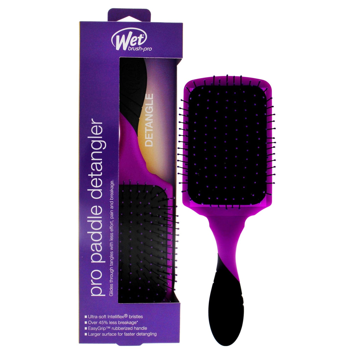 Wet Brush Pro Detangler Brush Paddle - Purple 1 Pc Beauty & Personal Care Wet Brush