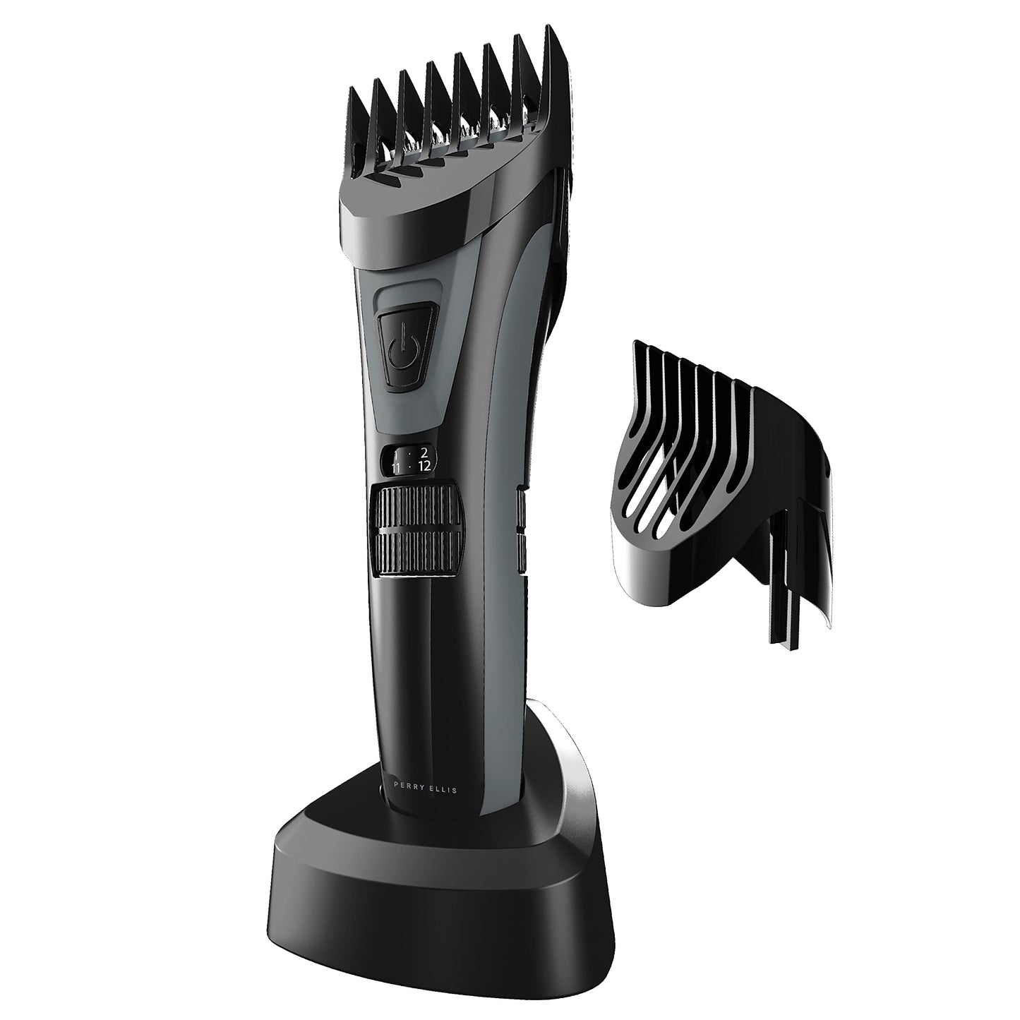 Perry Ellis Precision Trimmer for Men Cordless Electric Hair Clipper with Adjustable Dial 1-20mm, Beard & Mustache Grooming Kit, Charging Stand, USB Beauty and Personal Care Perry Ellis