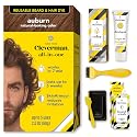 Reusable Hair & Beard Dye for Men - Auburn 7.04 | Up to 5 Uses, 7 Minutes | Natural Gray Coverage, No-Drip Cream with SkinArmour® - Cleverman Beauty & Personal Care CLEVERMAN