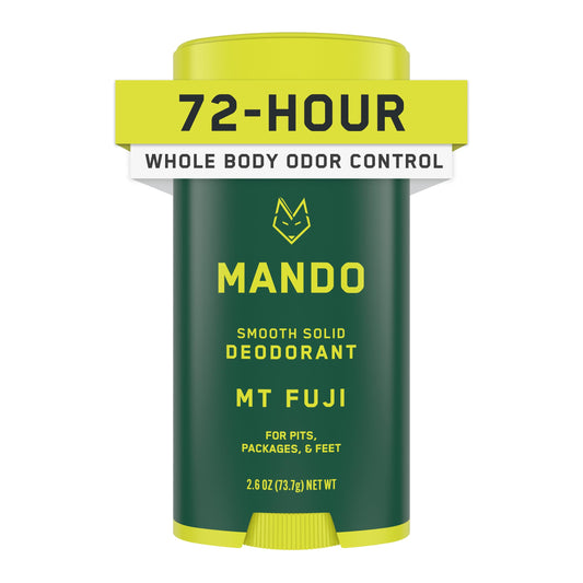 Mando Whole Body Deodorant For Men - Smooth Solid Stick - 72 Hour Odor Control - Aluminum Free, Baking Soda Free, Skin Safe - 2.6 Ounce (Mt Fuji) Beauty & Personal Care Mando