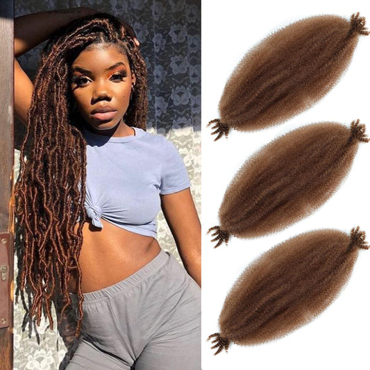 Afro Twist Hair 18 Inch 3 Packs, Springy Afro Twist Hair Pre Fluffed Spring Twist Hair Pre Separated Wrapping Hair for Soft Locs Hair Extensions (18 Beauty and Personal Care Hbegant Default Title