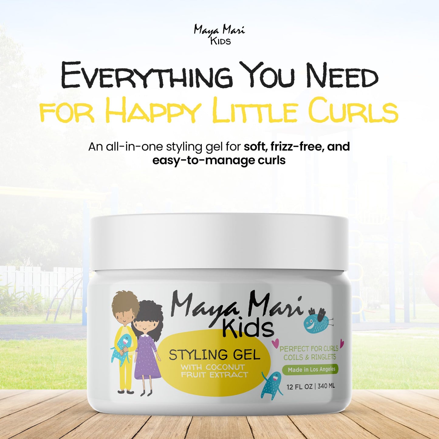 MAYA MARI Kids Hair Styling Gel with Coconut Fruit Extract | Safe & Gentle Baby Hair Gel for Toddlers | Sulfate-Free Hair Gel for Boys & Girls, 12 oz Beauty & Personal Care MAYA MARI