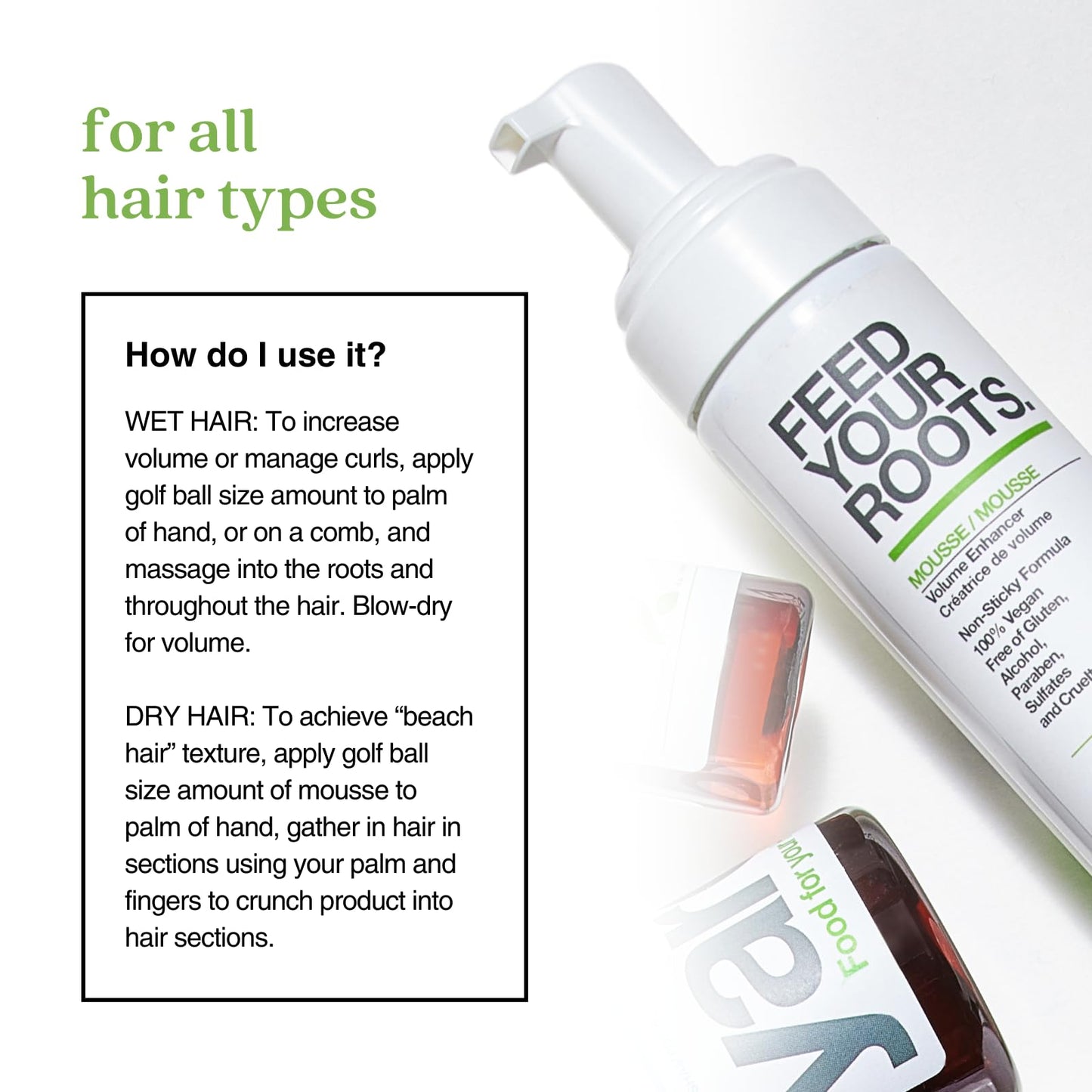 Yarok - Feed Your Roots Mousse - Volumize, Texturize & Transform - Volume Enhancer - Transform Curls - Non-Sticky & Non-Crunchy Formula - 100% Vegan Beauty & Personal Care YAROK FOOD FOR YOUR HEAD. GOOD FOR THE EARTH.