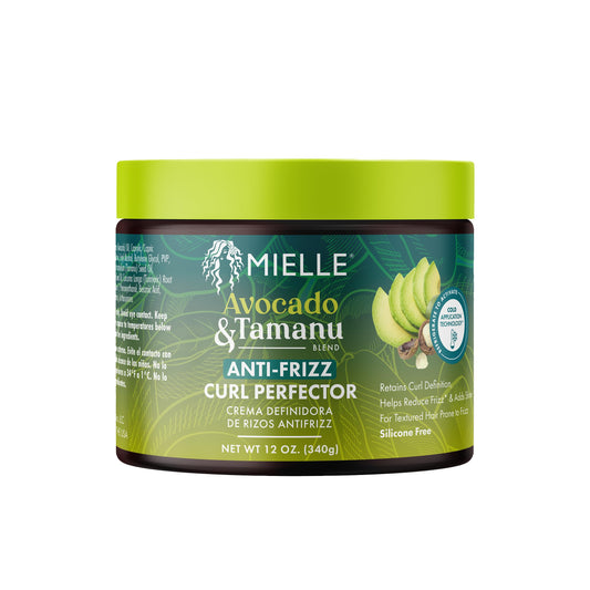 Mielle Organics Avocado & Tamanu Anti-Frizz Curl Cream for Textured Hair - Smoothing & Defining Cream to Lock In Moisture & Enhance Shine - Curly Hair Beauty & Personal Care Mielle Organics